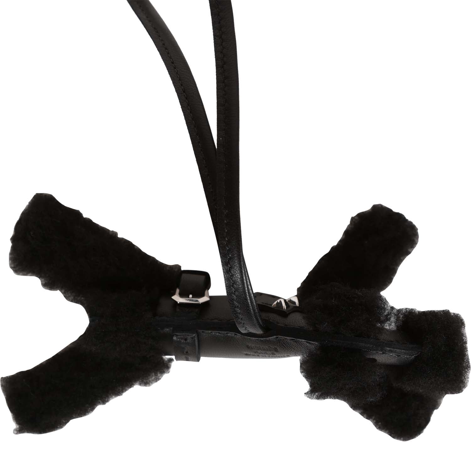 Hermes Black Buddy Punk Charm Palladium Hardware