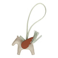 Hermes Craie/Vert Fizz/Gold Pegasus Horse Rodeo Bag Charm PM