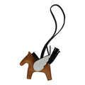 Hermes Pegasus Rodeo Bag Charm PM Sesame, White, and Noir Lambskin