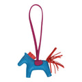 Hermes Bleu Zanzibar/Rose Pourpre/Rose Texas Grigri Horse Rodeo Touch Bag Charm PM