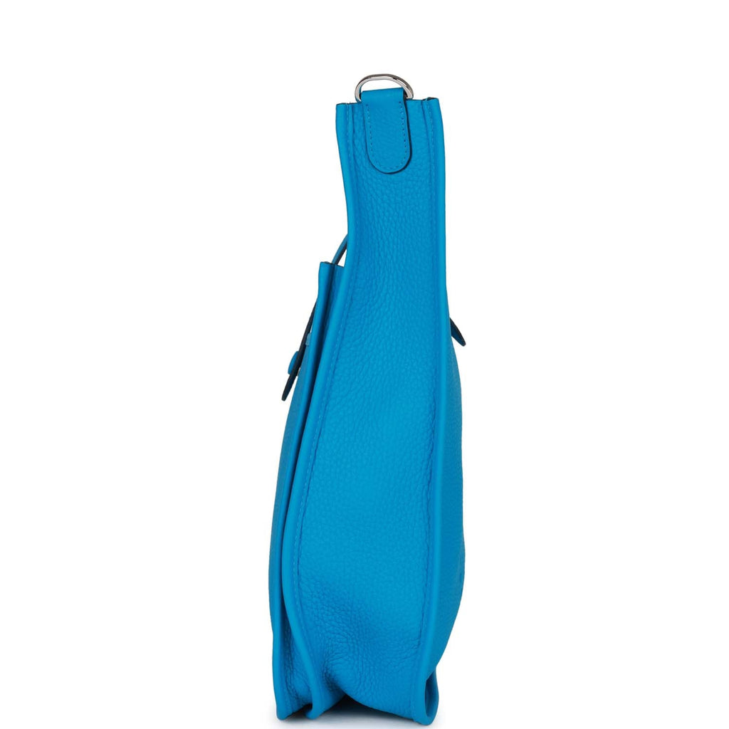 Hermes Evelyne III GM Bleu Frida Clemence Palladium Hardware