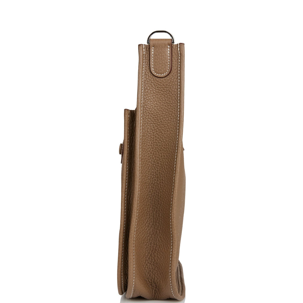 Hermes Evelyne III PM Etoupe Clemence Palladium Hardware
