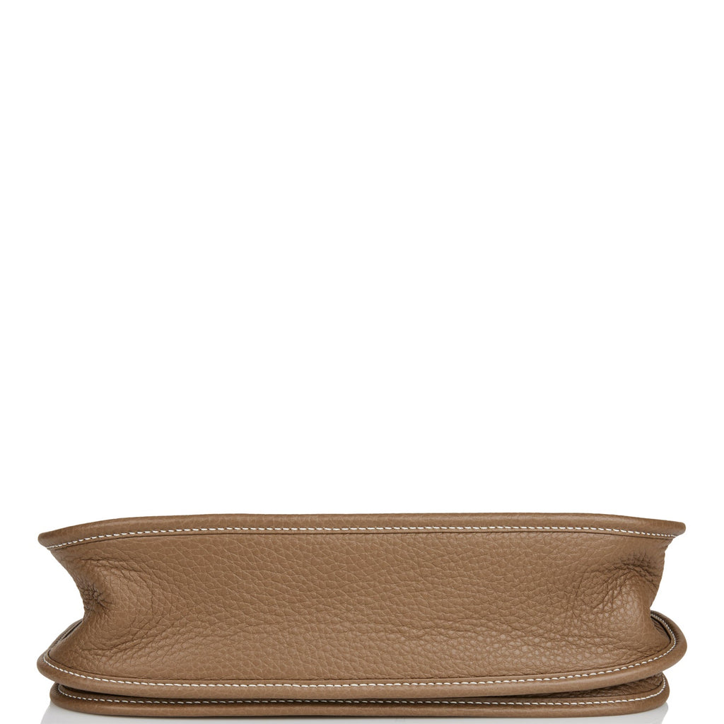 Hermes Evelyne III PM Etoupe Clemence Palladium Hardware