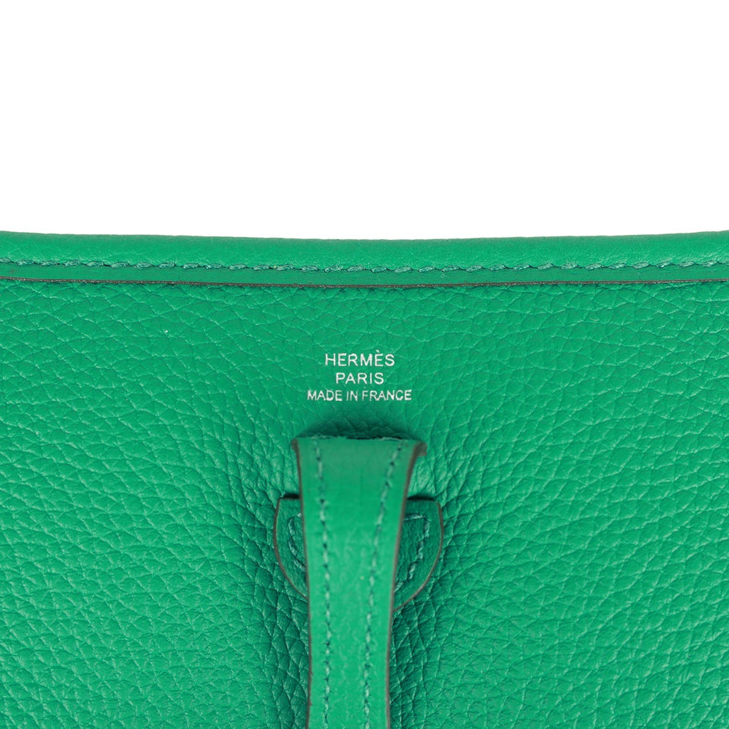 Hermes Evelyne TPM Vert Jade Maurice Palladium Hardware