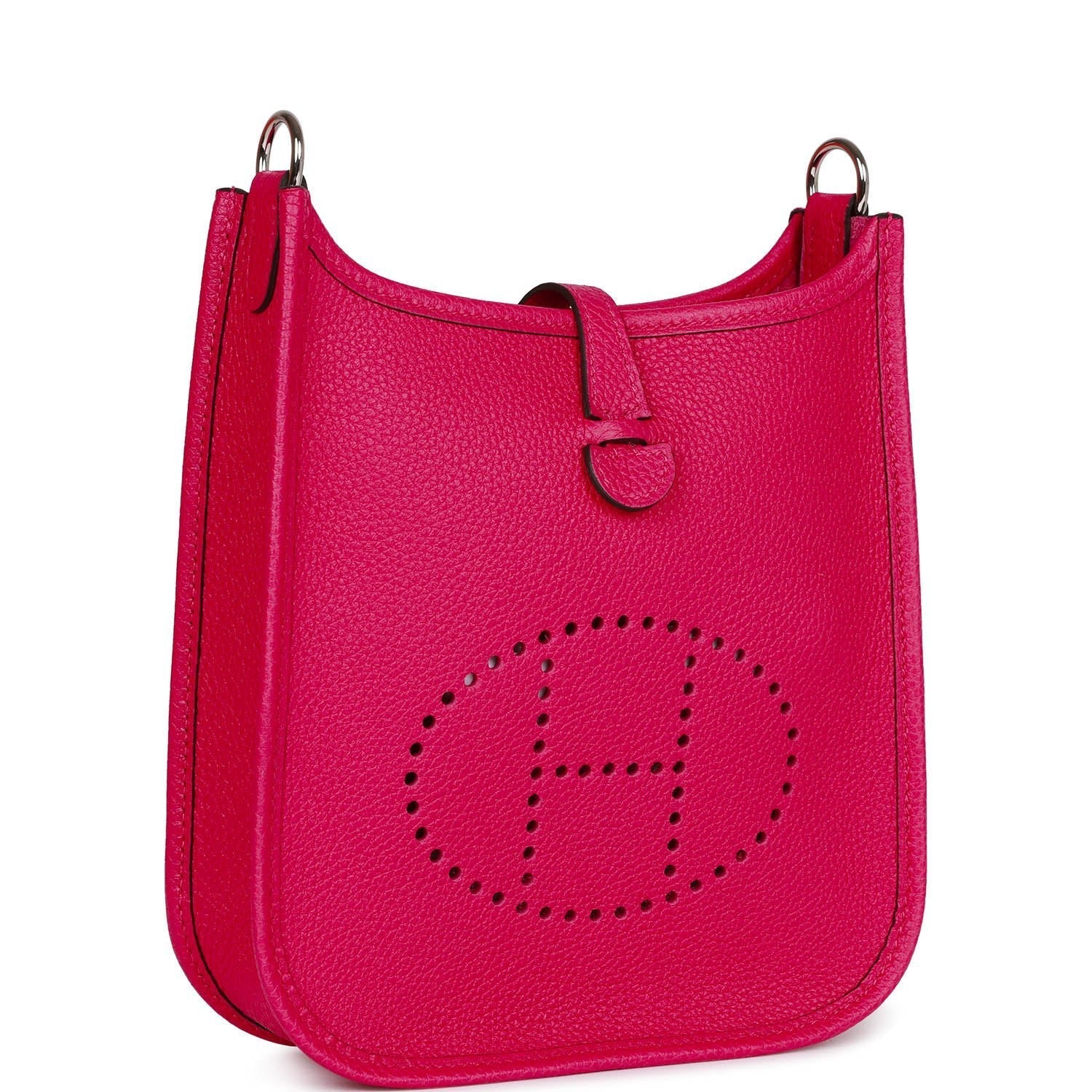 Hermes Evelyne TPM Rose Mexico Clemence Palladium Hardware