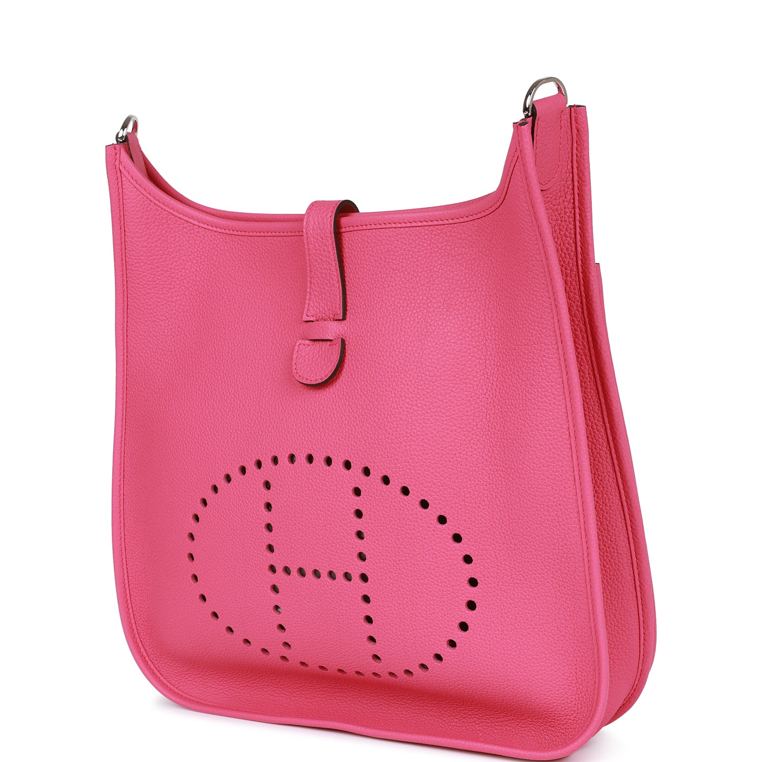 Hermes Evelyne III GM Rose Shocking Clemence Palladium Hardware