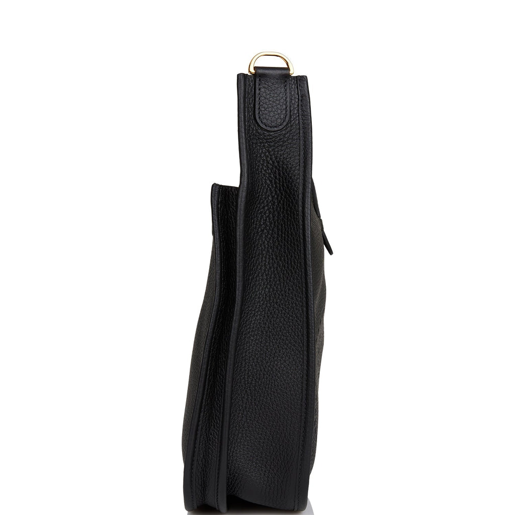 Hermes Evelyne III PM Black Clemence Gold Hardware