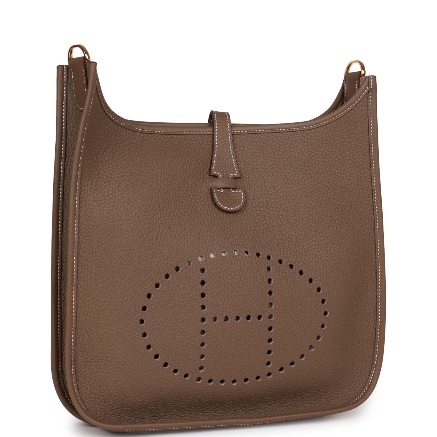 Hermes Evelyne PM Etoupe Clemence Gold Hardware