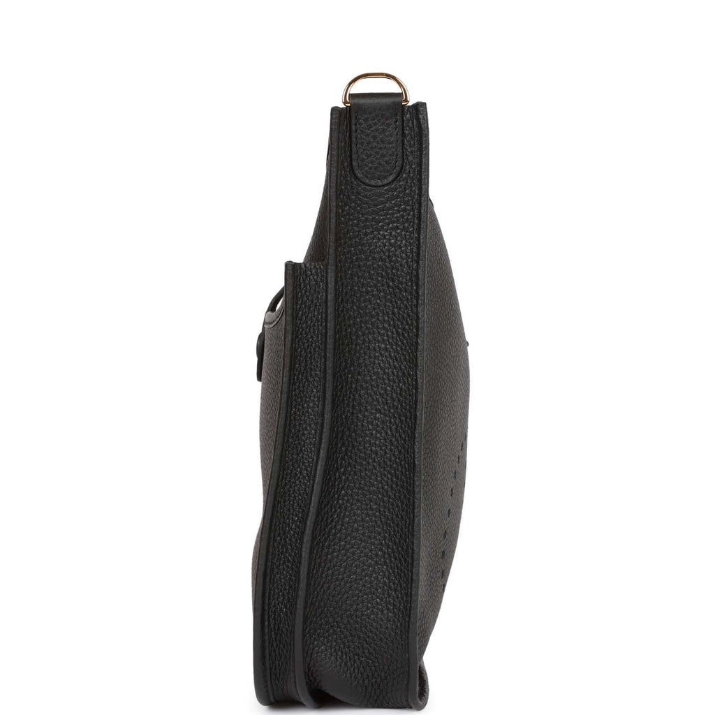 Hermes Evelyne III PM Black Clemence Gold Hardware