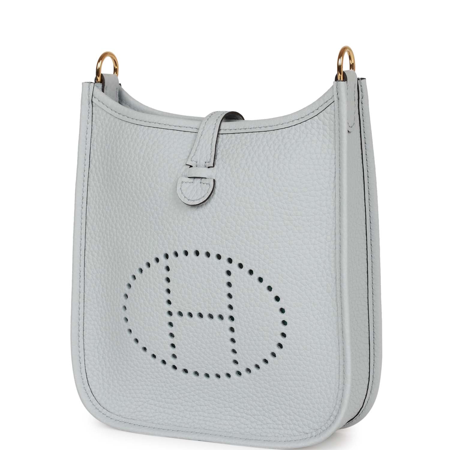 Hermes Evelyne TPM Bleu Pale Clemence Gold Hardware