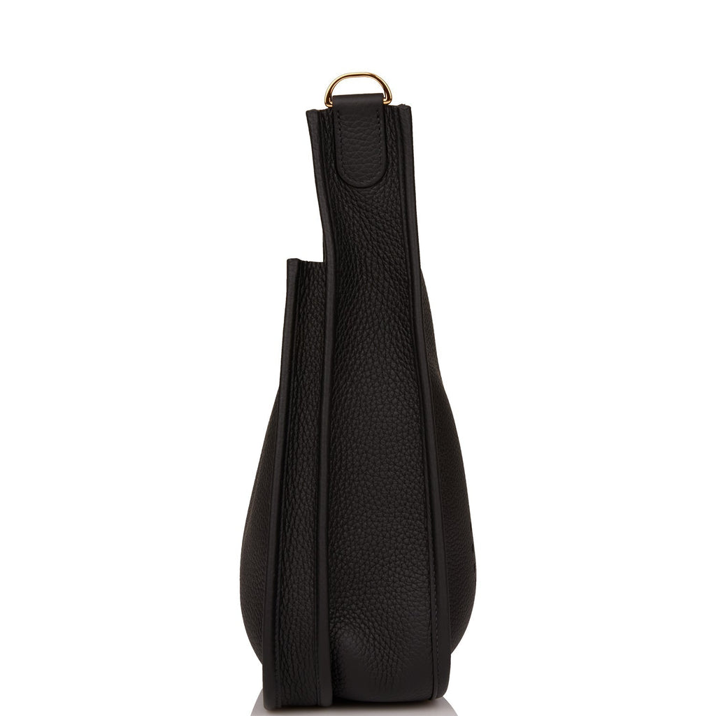 Hermes Evelyne III PM Black Clemence Gold Hardware