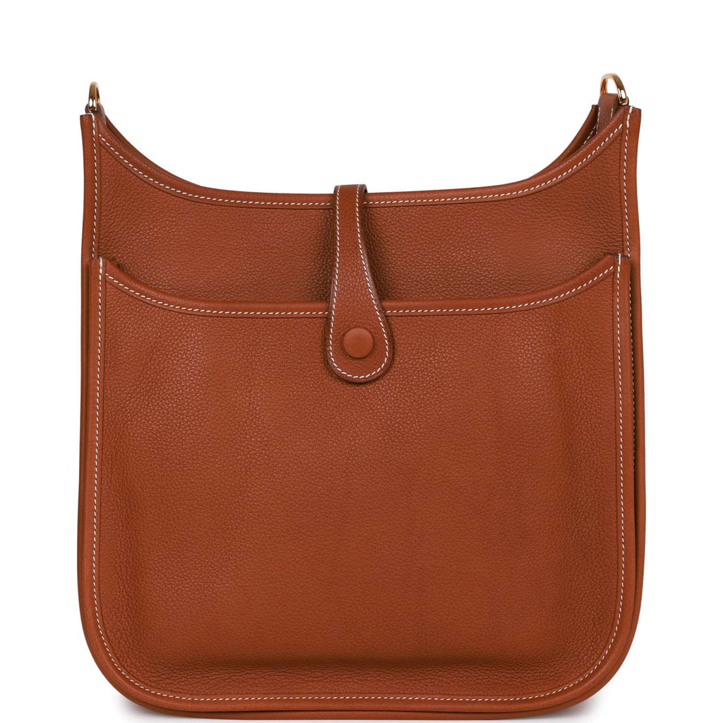 Hermes Evelyne III PM Fauve Barenia Faubourg Gold Hardware