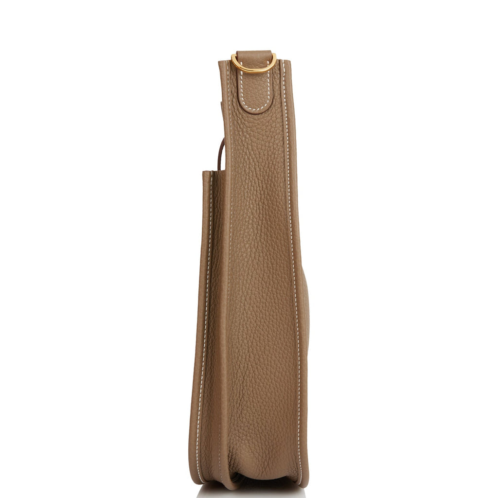 Hermes Evelyne III PM Etoupe Clemence Gold Hardware
