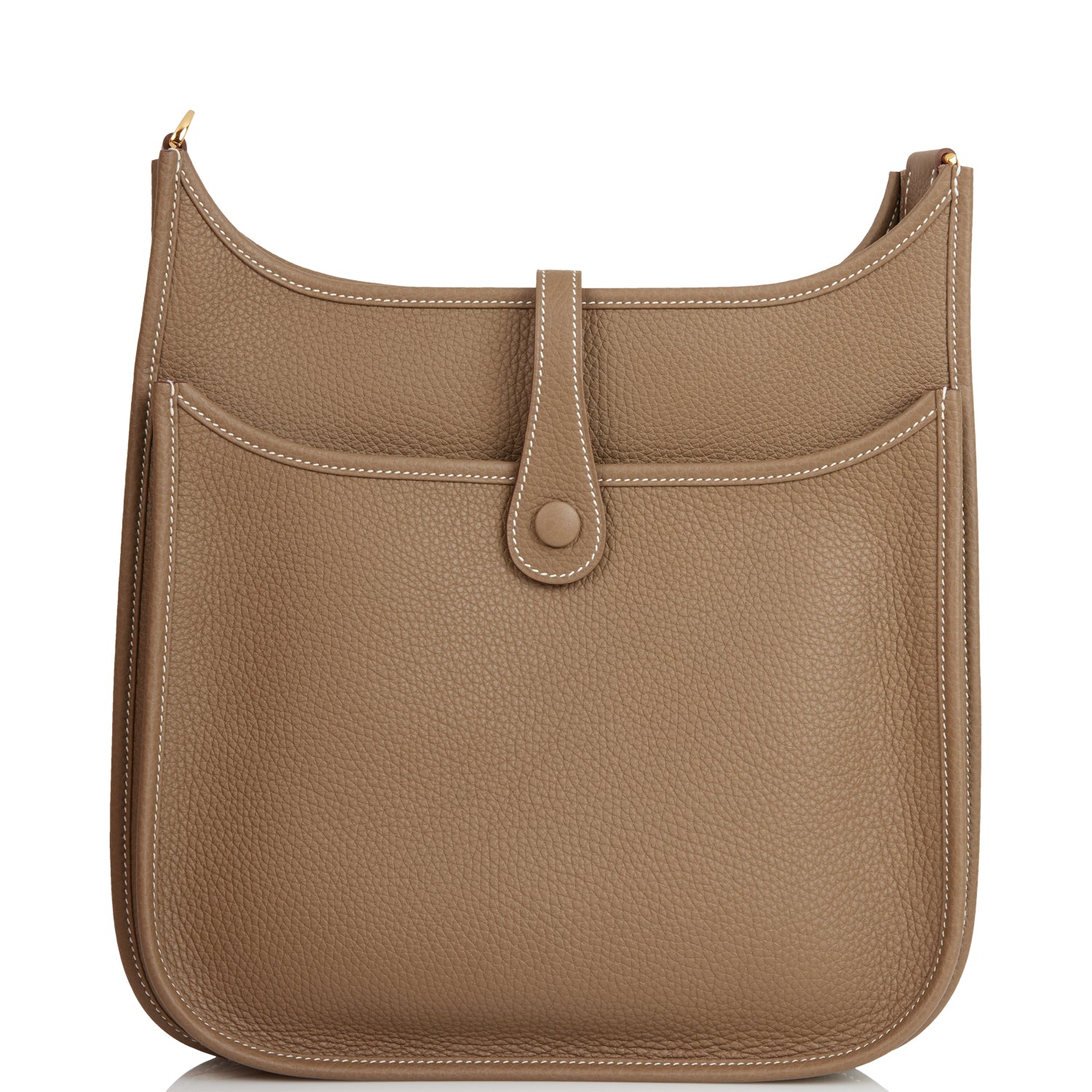 Hermes Evelyne III PM Etoupe Clemence Gold Hardware