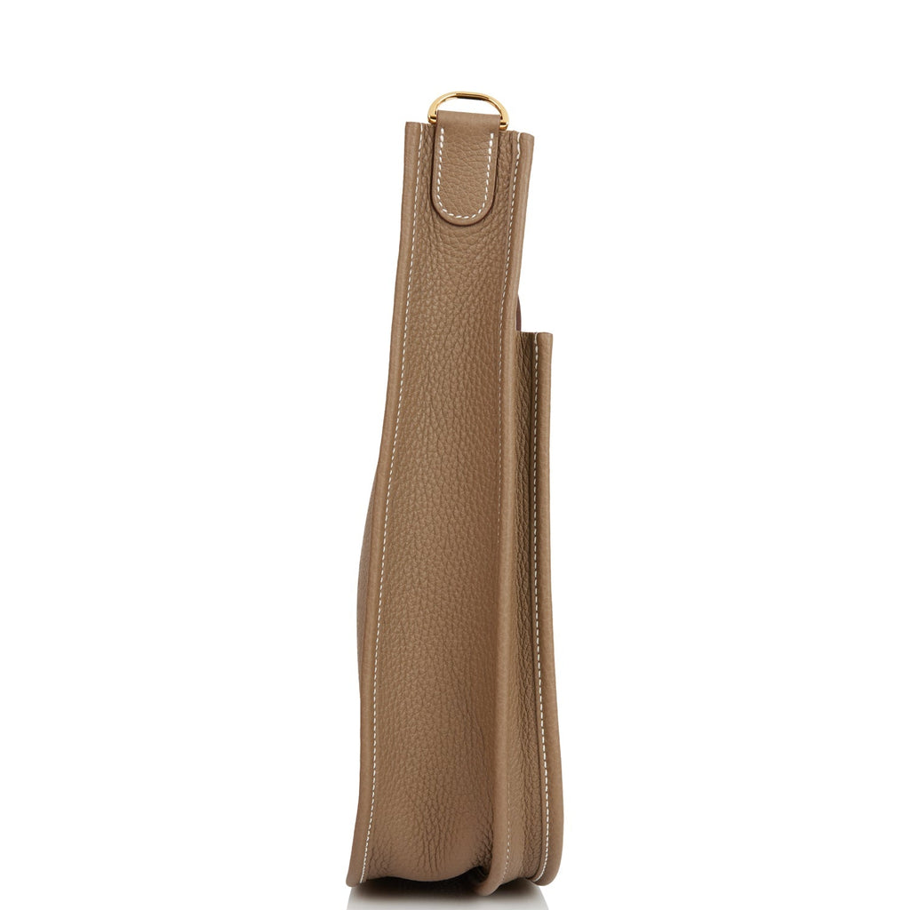 Hermes Evelyne III PM Etoupe Clemence Gold Hardware