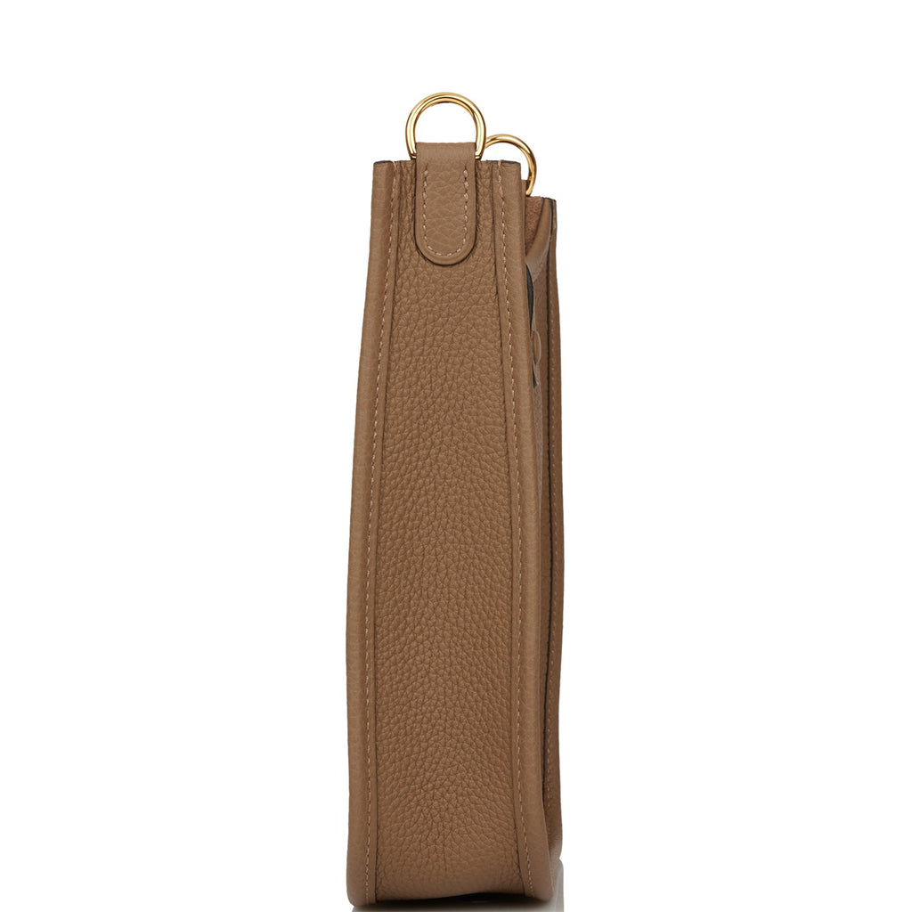 Hermes Evelyne TPM Beige de Weimar Clemence Bag Gold Hardware