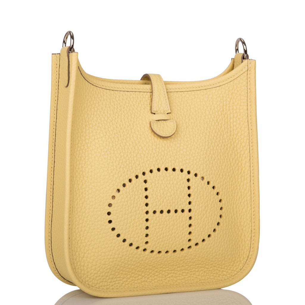 Hermes Evelyne TPM Jaune Poussin Clemence Palladium Hardware