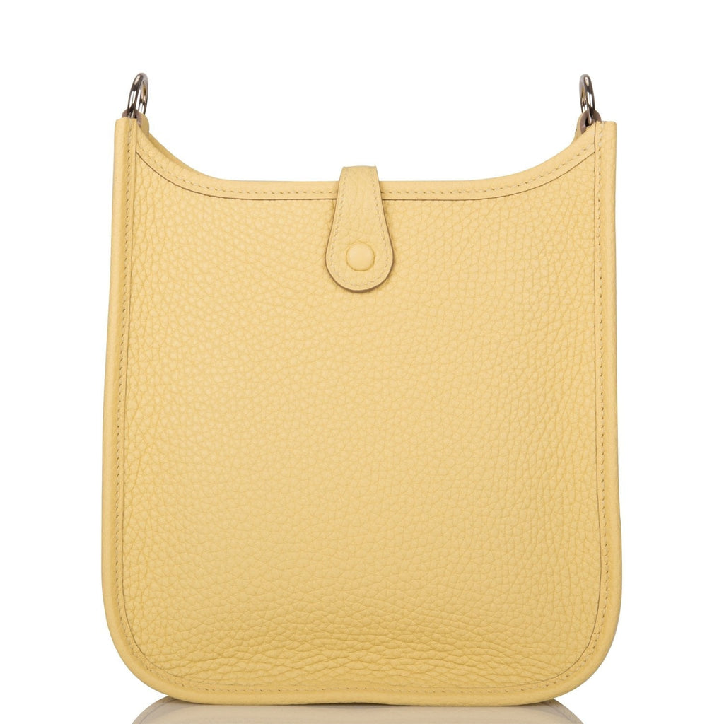 Hermes Evelyne TPM Jaune Poussin Clemence Palladium Hardware