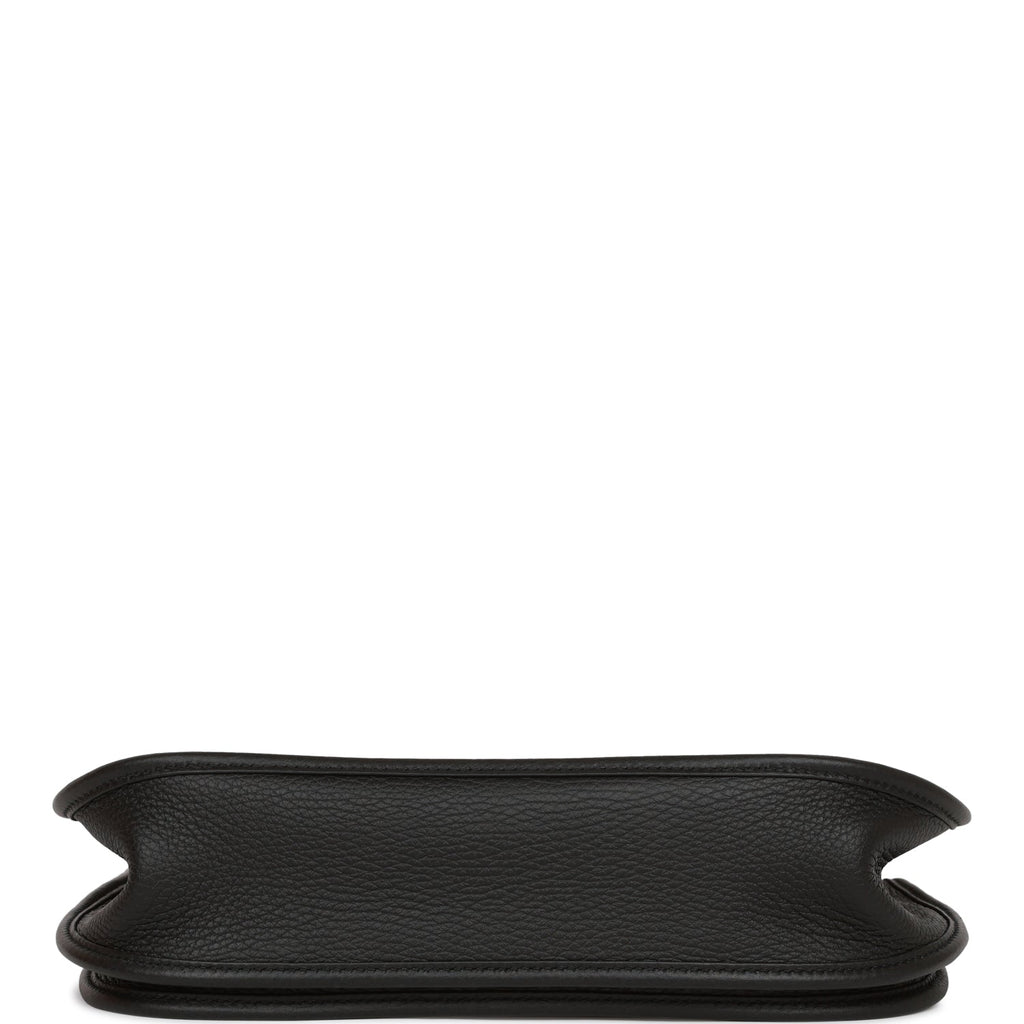 Hermes Evelyne III PM Black Togo and Toile Palladium Hardware
