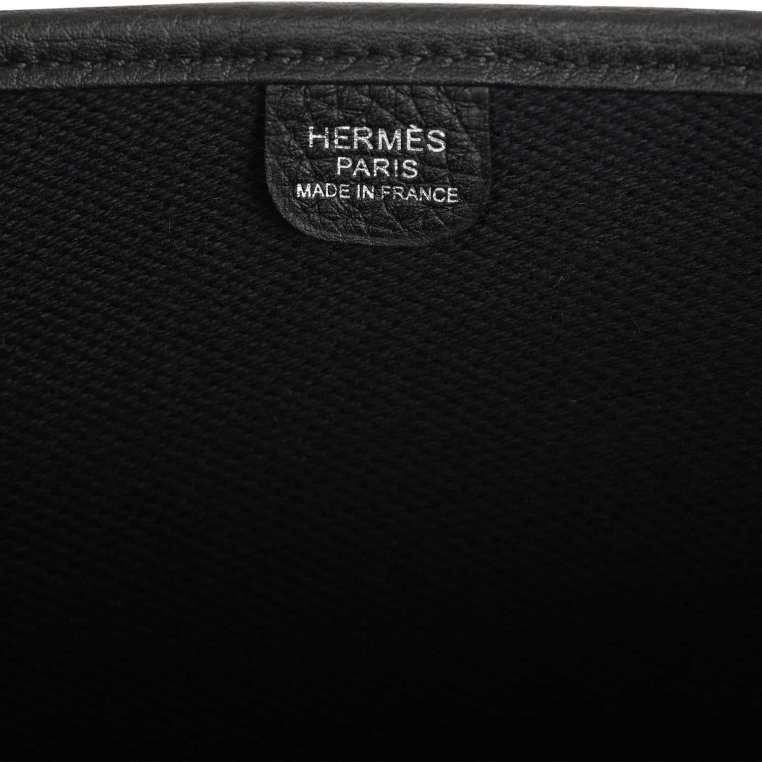 Hermes Evelyne III PM Black Togo and Toile Palladium Hardware