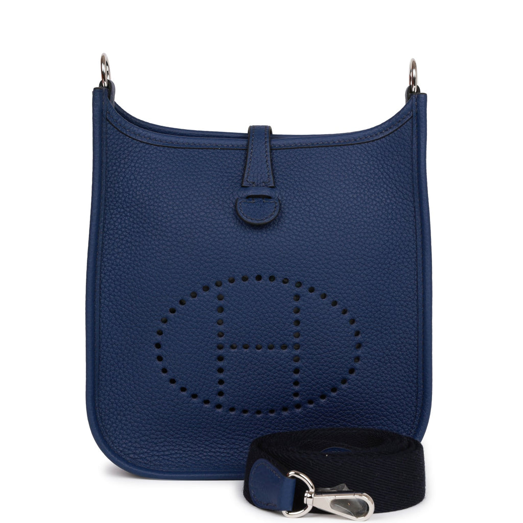 Hermes Evelyne TPM Bleu Saphir Maurice Palladium Hardware