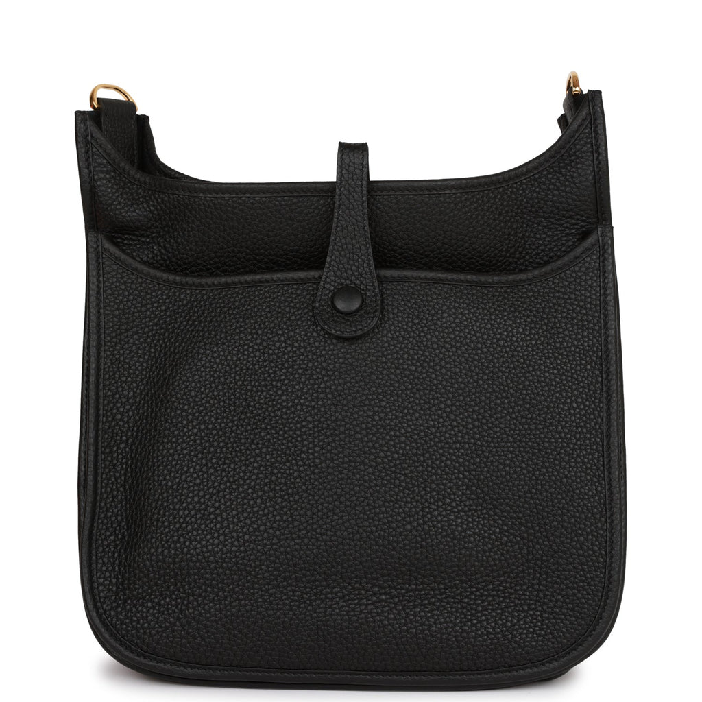 Hermes Evelyne III PM Black Clemence Gold Hardware