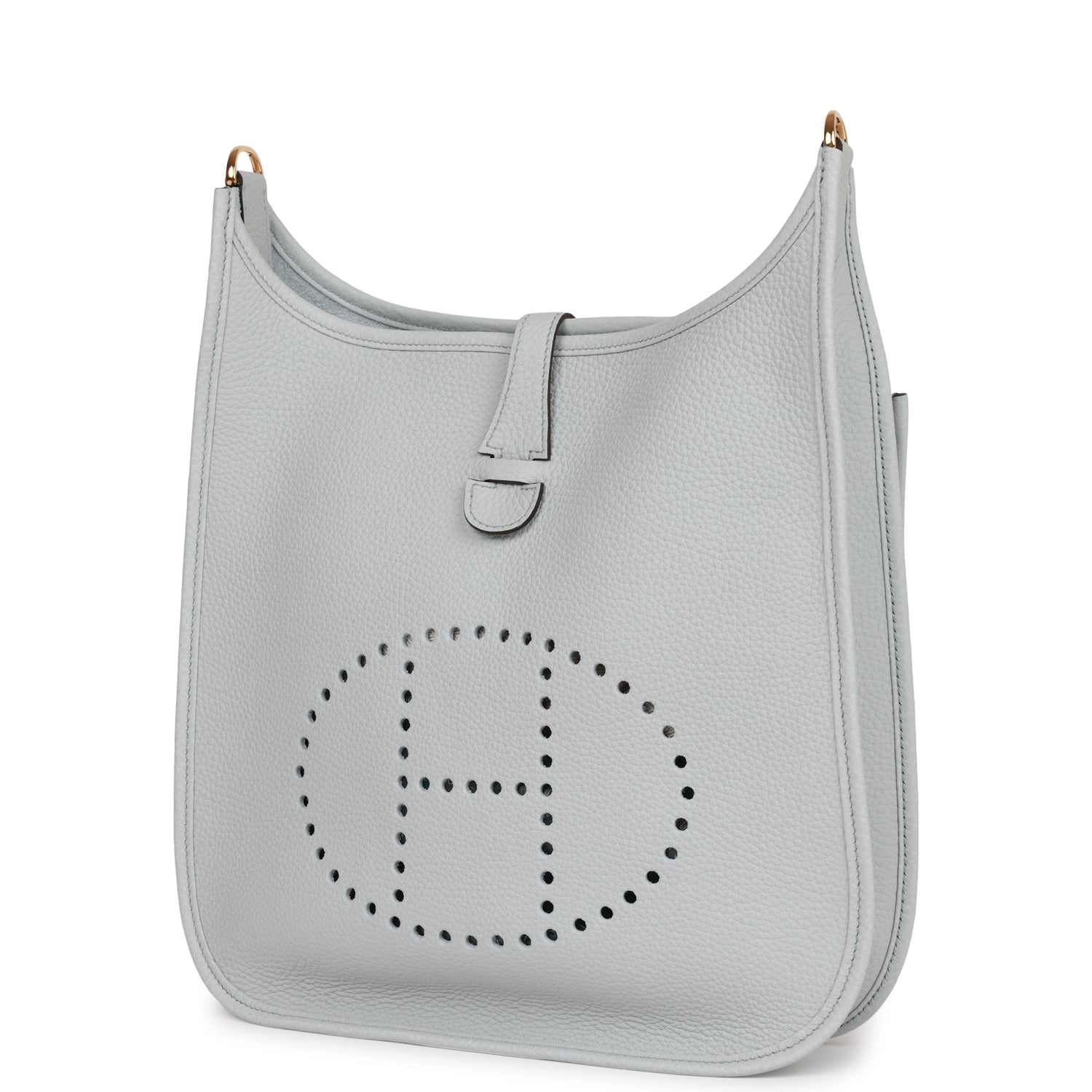 Hermes Evelyne III PM Bleu Pale Clemence Gold Hardware
