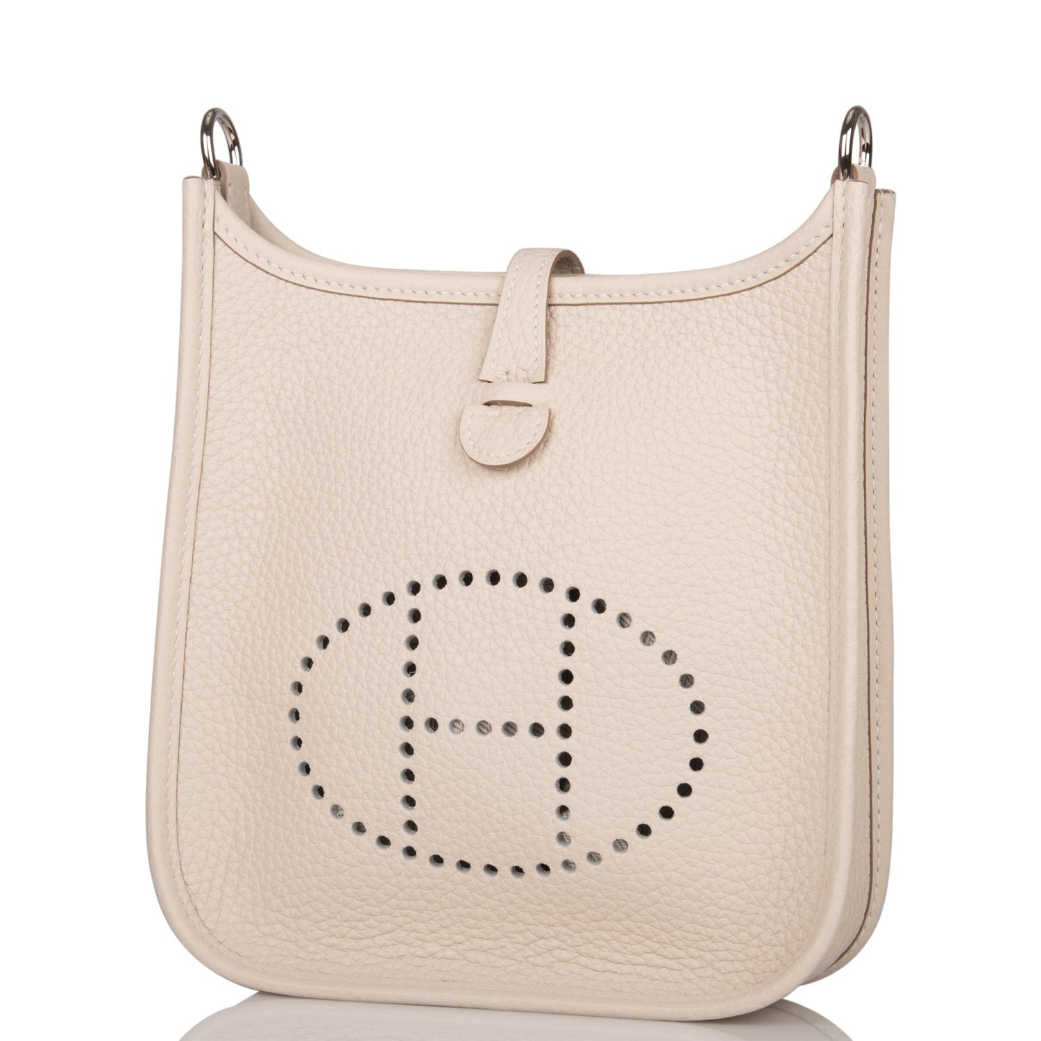 Hermes Evelyne TPM Craie Clemence Palladium Hardware