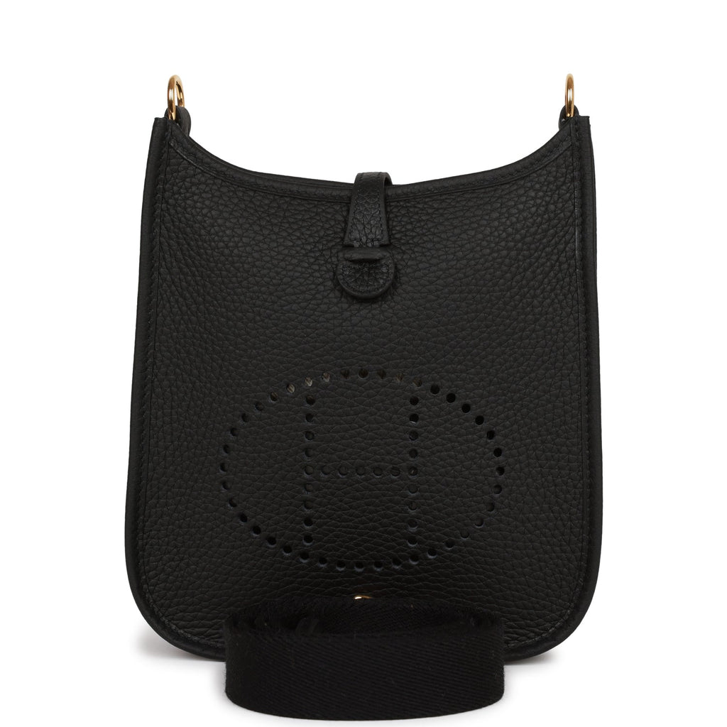 Hermes Evelyne TPM Black Clemence Gold Hardware