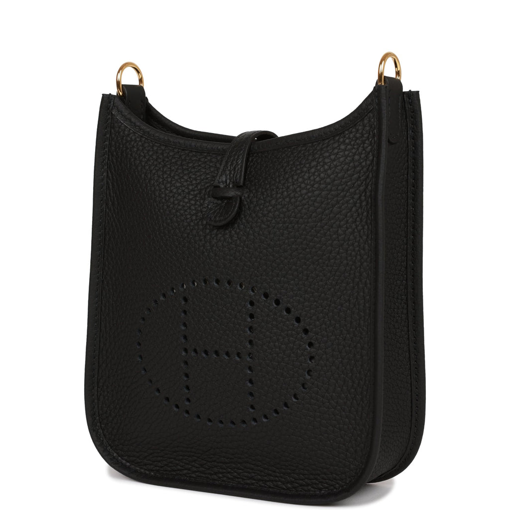 Hermes Evelyne TPM Black Clemence Gold Hardware
