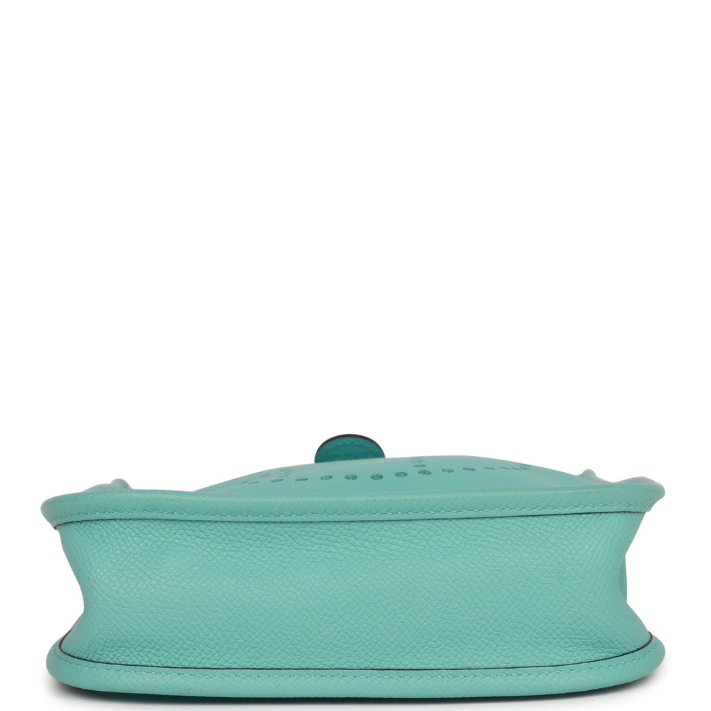 Pre-owned Hermes Evelyne TPM Bleu Atoll Epsom Palladium Hardware