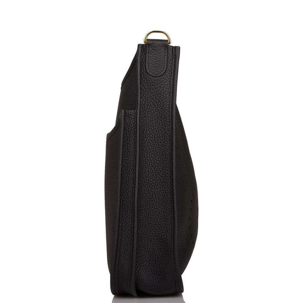 Hermes Evelyne III PM Black Clemence Gold Hardware