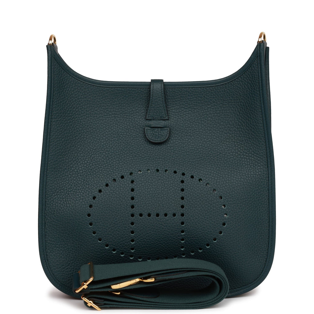 Hermes Evelyne III PM Vert Cypress Clemence Gold Hardware