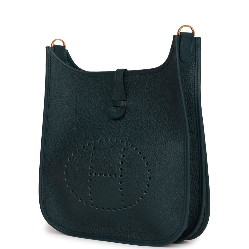 Hermes Evelyne III PM Vert Cypress Clemence Gold Hardware