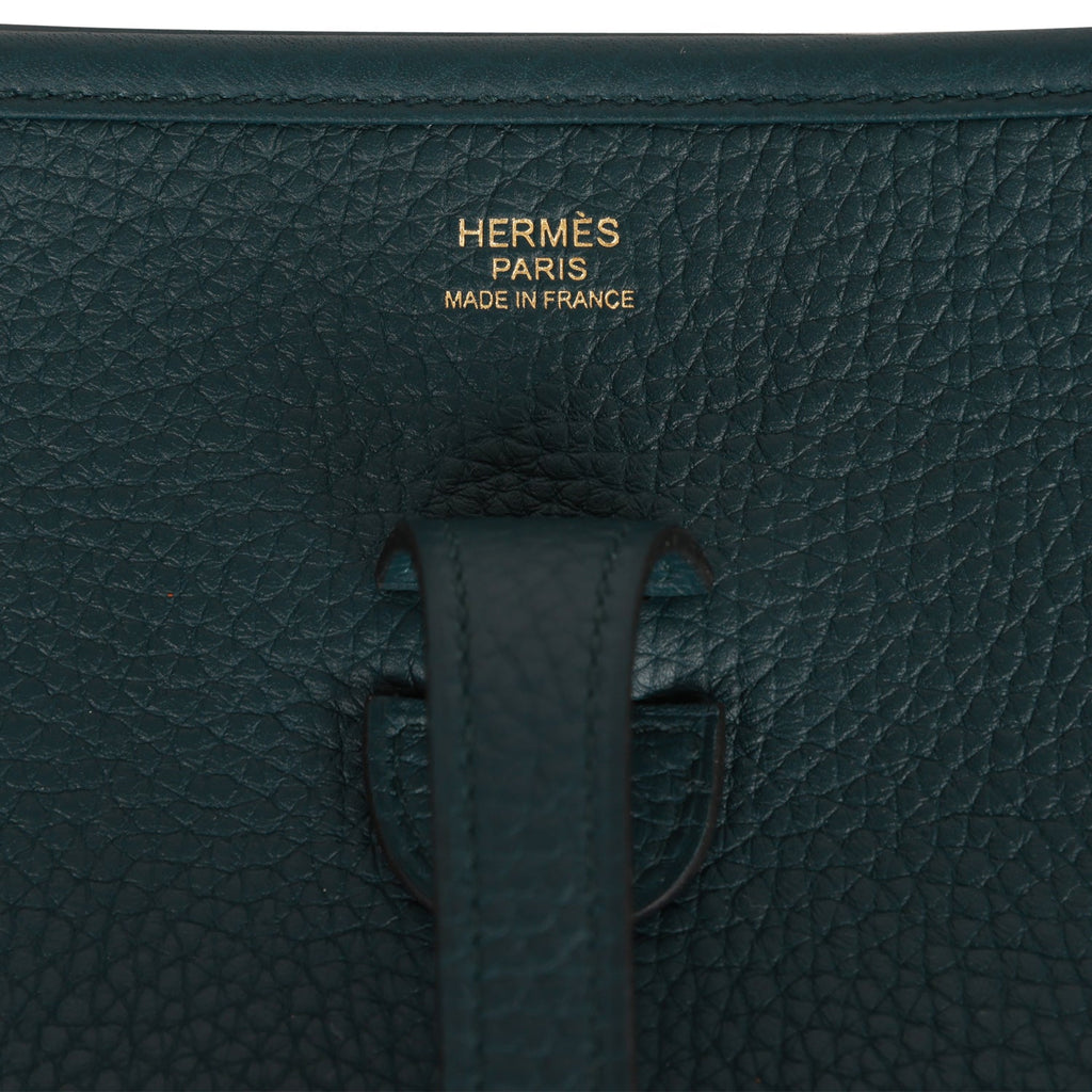 Hermes Evelyne III PM Vert Cypress Clemence Gold Hardware