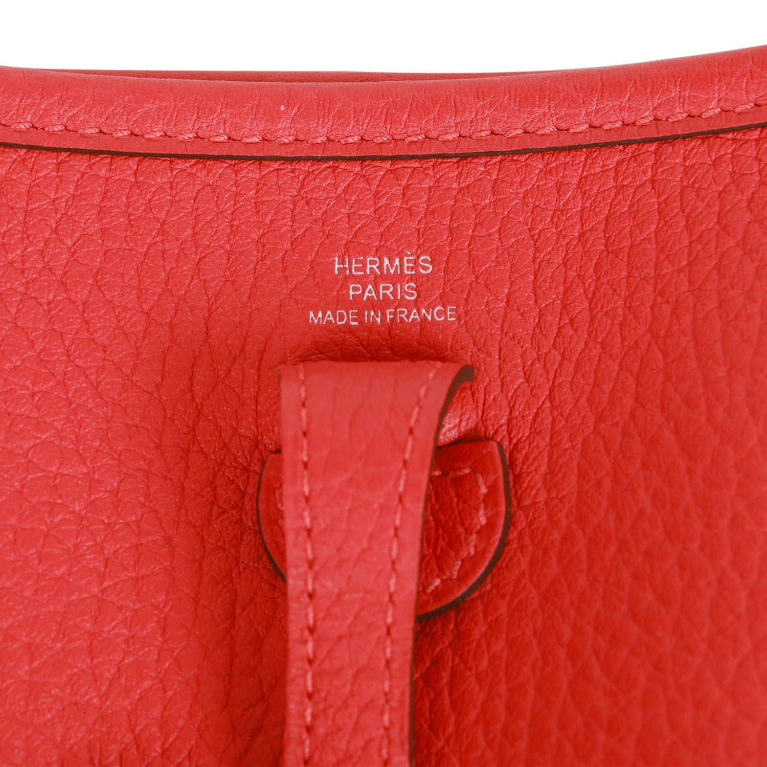 Pre-owned Hermes Evelyne TPM Rouge Pivoine Clemence Palladium Hardware