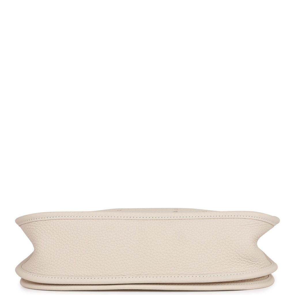 Hermes Evelyne III PM Craie Clemence Palladium Hardware