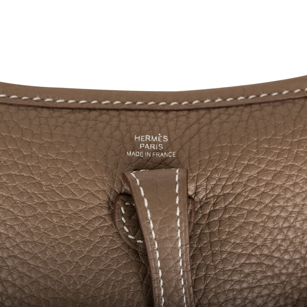 Hermes Evelyne Etoupe Clemence Palladium Hardware