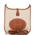 Hermes Evelyne III PM Gold Clemence and Toile Palladium Hardware
