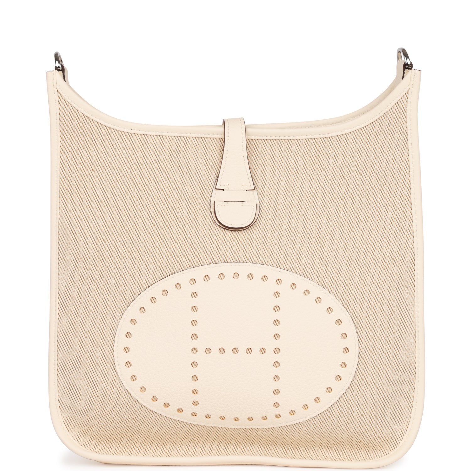 Hermes Evelyne III PM Nata Clemence and Toile Palladium Hardware