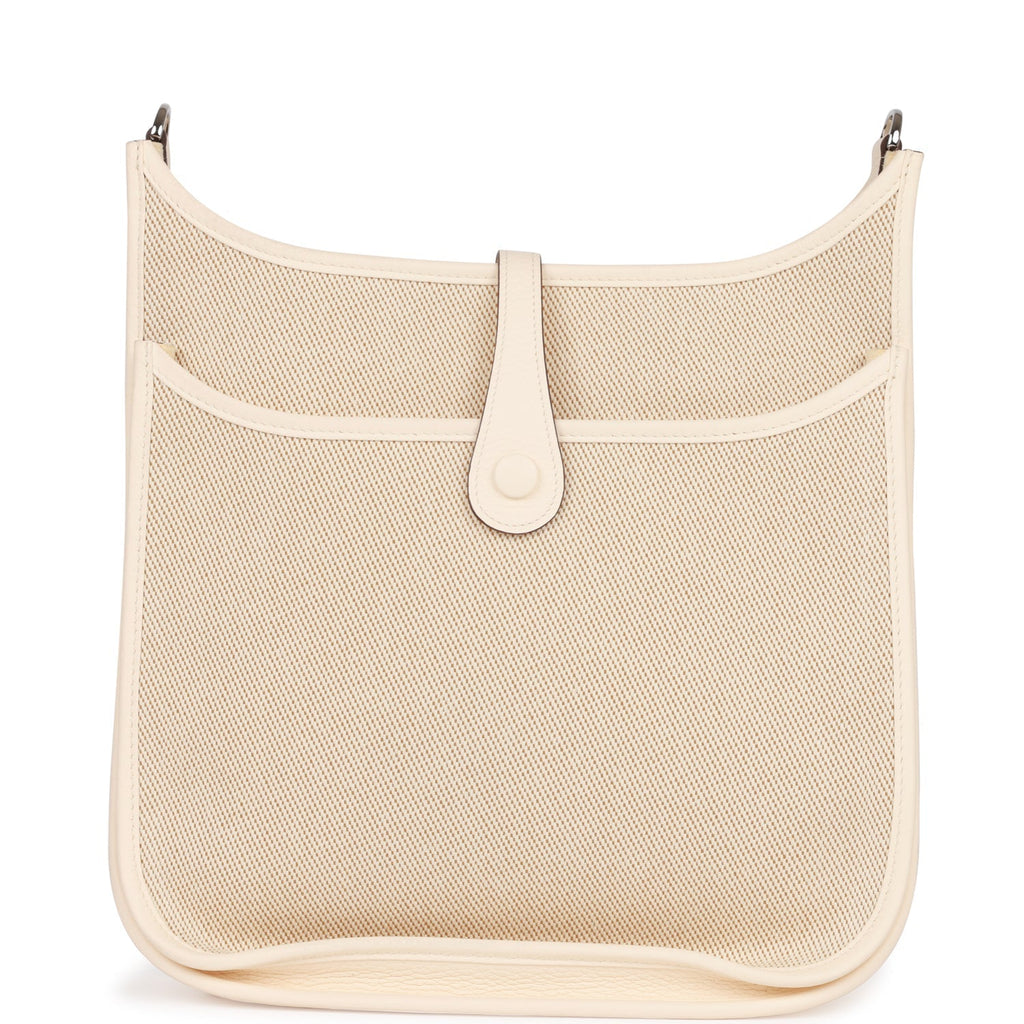 Hermes Evelyne III PM Nata Clemence and Toile Palladium Hardware