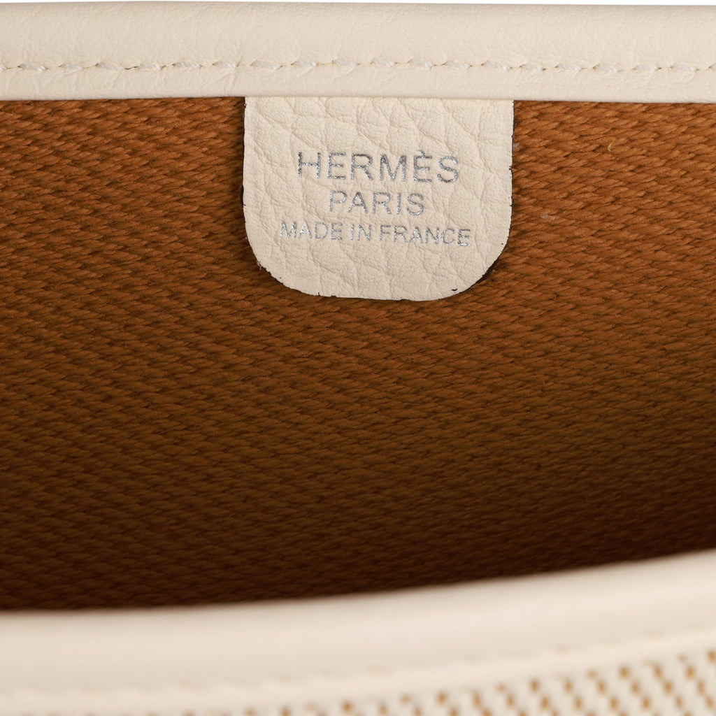 Hermes Evelyne III PM Nata Clemence and Toile Palladium Hardware