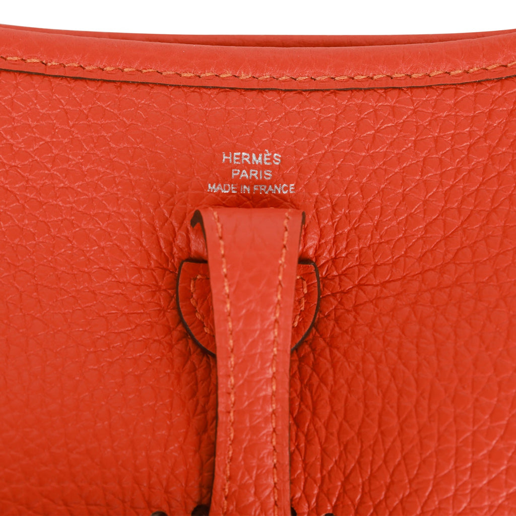 Hermes Evelyne TPM Feu Clemence Palladium Hardware