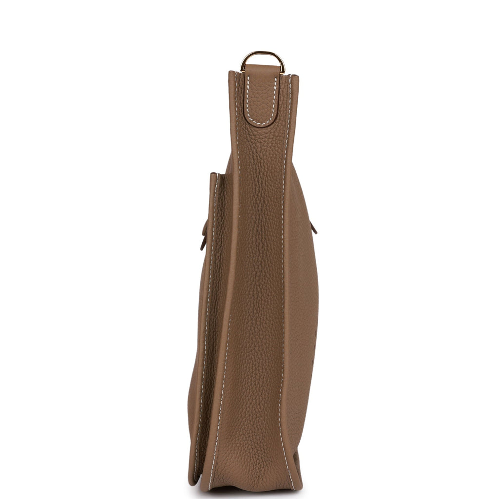 Hermes Evelyne PM Etoupe Clemence Gold Hardware