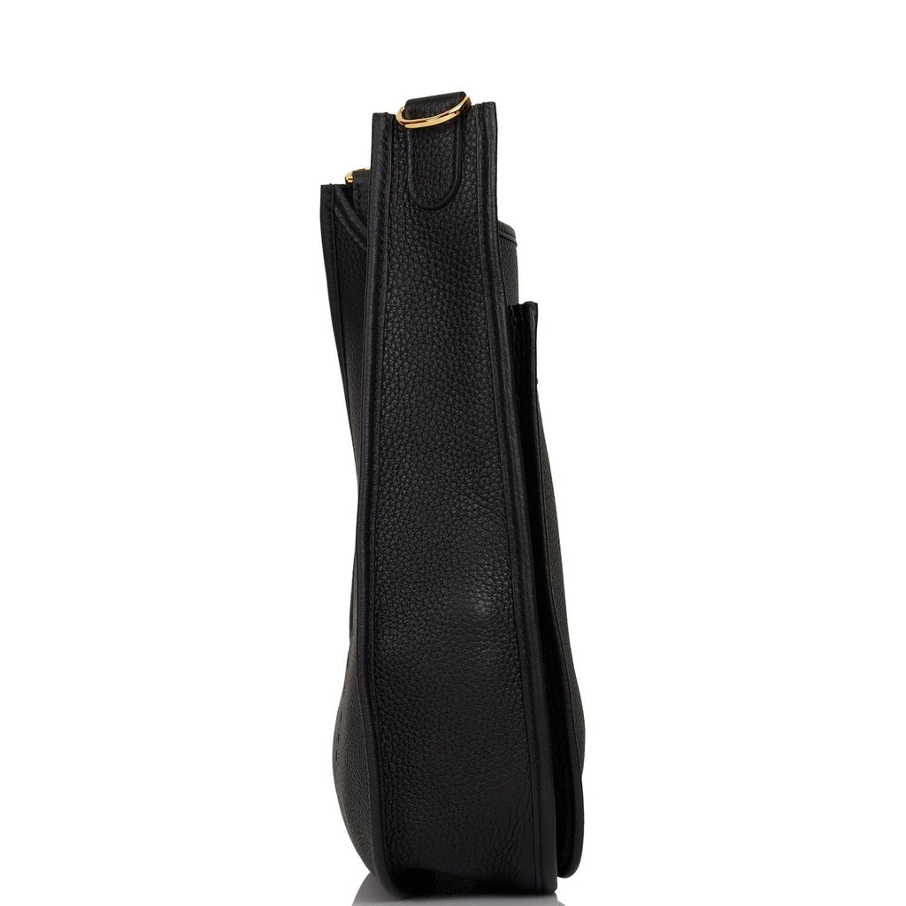 Hermes Evelyne III PM Black Clemence Gold Hardware