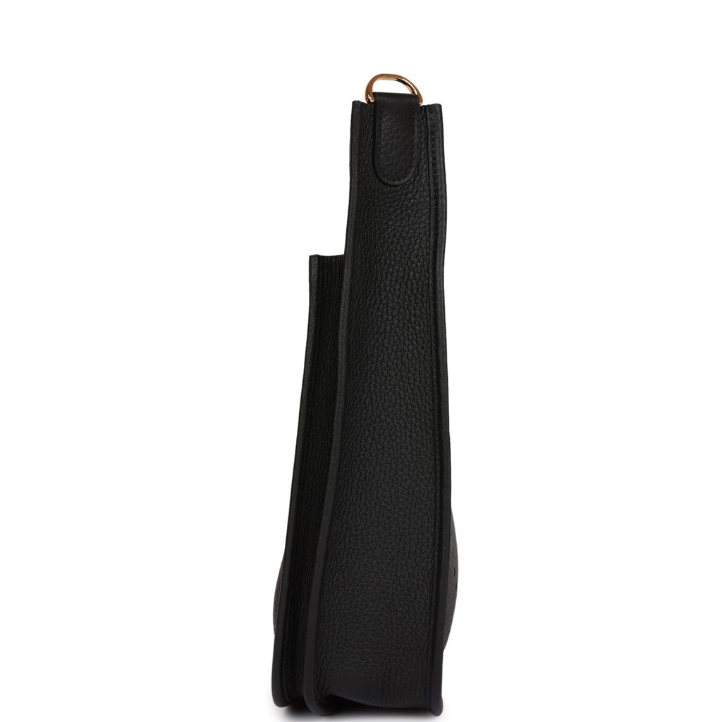Hermes Evelyne PM Black Clemence Gold Hardware