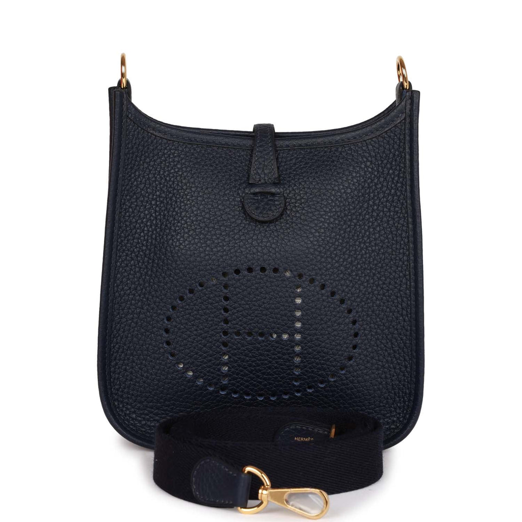 Hermes Evelyne TPM Bleu Nuit Clemence Gold Hardware