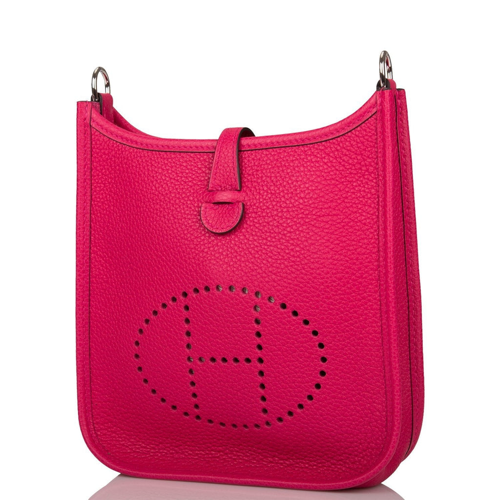 Hermes Evelyne TPM Rose Mexico Clemence Palladium Hardware