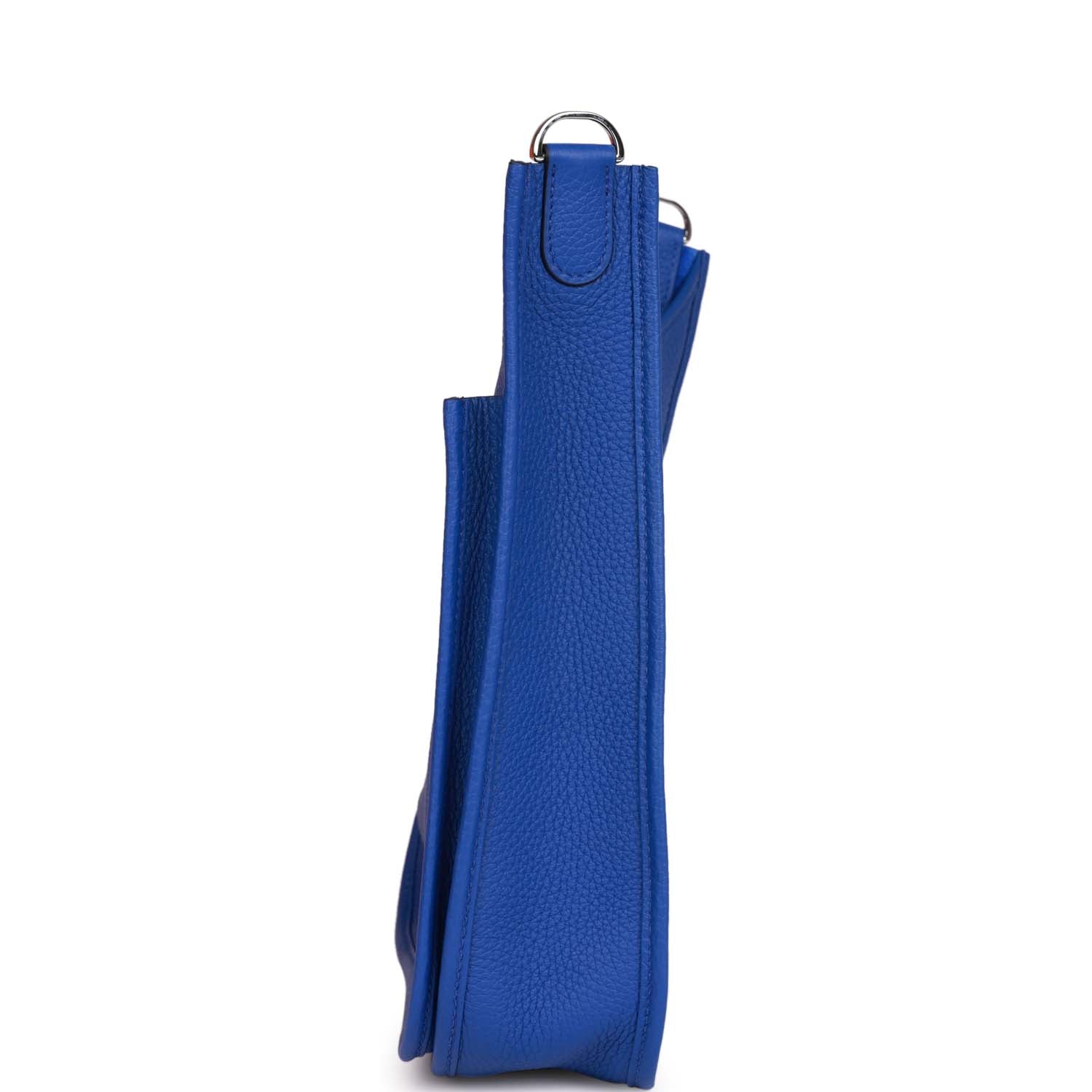 Hermes Evelyne III PM Bleu Royal Clemence Palladium Hardware