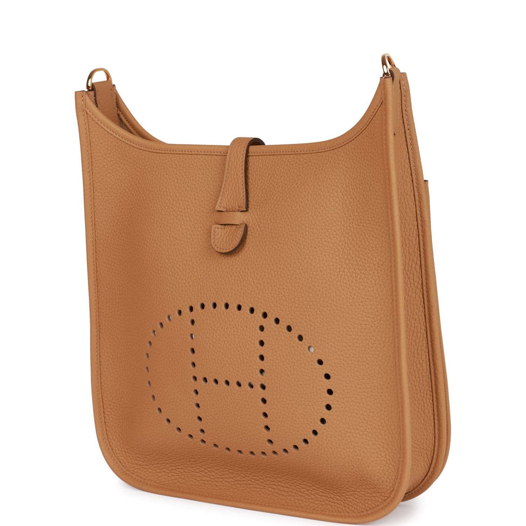 Hermes Evelyne III PM Biscuit Clemence Gold Hardware